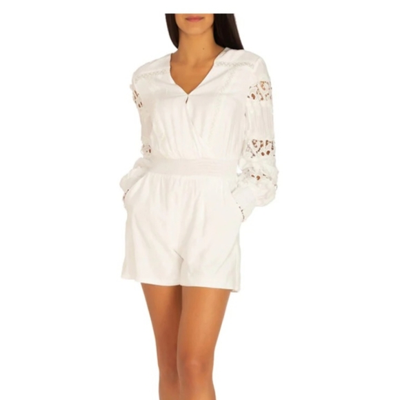 Guess Lumi Romper, White - Picture 1 of 5